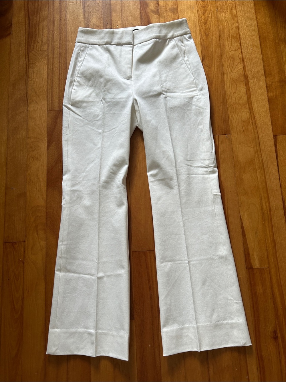 J  Crew Cropped White Tailored Pants